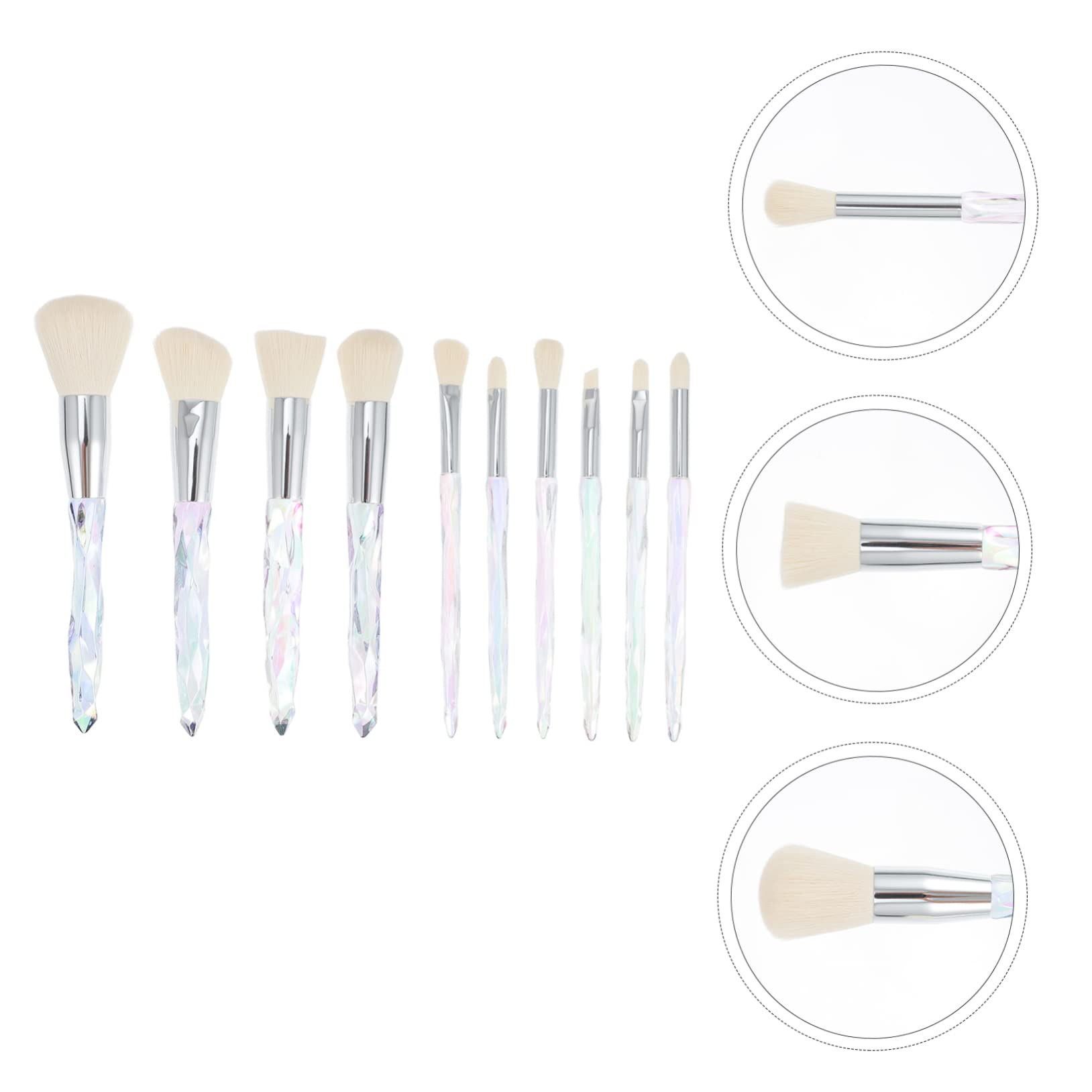 Housoutil 30stücke Teiliges Schminkpinsel Set Mit Kristallgriff Professionelle Make-up Pinsel Für Foundation Lidschatten Konturierung Und Highlighting Bequem Und Langlebig Für Präzise