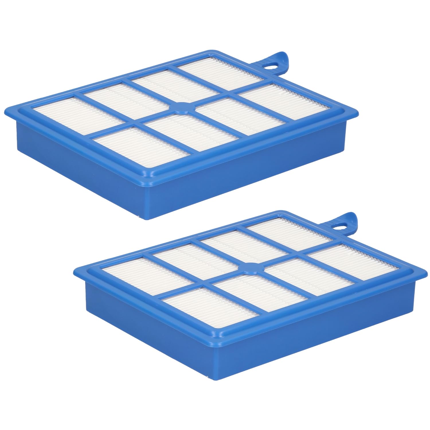 McFilter 2x Hepafilter Filter Geeignet Für AEG VX9 2 ÖKO, AFS1W Allergy Plus Saubere Luft Waschbar Leicht Einzubauen Passend Ueber 80 Staubsauger Baureihen Universell Passgenau Blau Weiss 1969861666