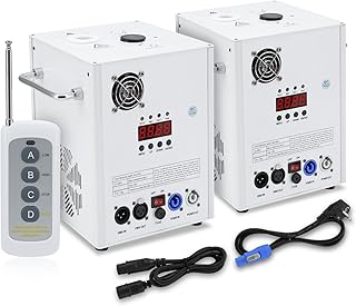 500W Stage Effect Light Machine 4PCS 3–13 ft Height Special Fountain with Remote & DMX512 2CH Control Cold Lights Machine, Safe & Reusablefor Wedding Party Event Church DJ Show （Not Include Material）