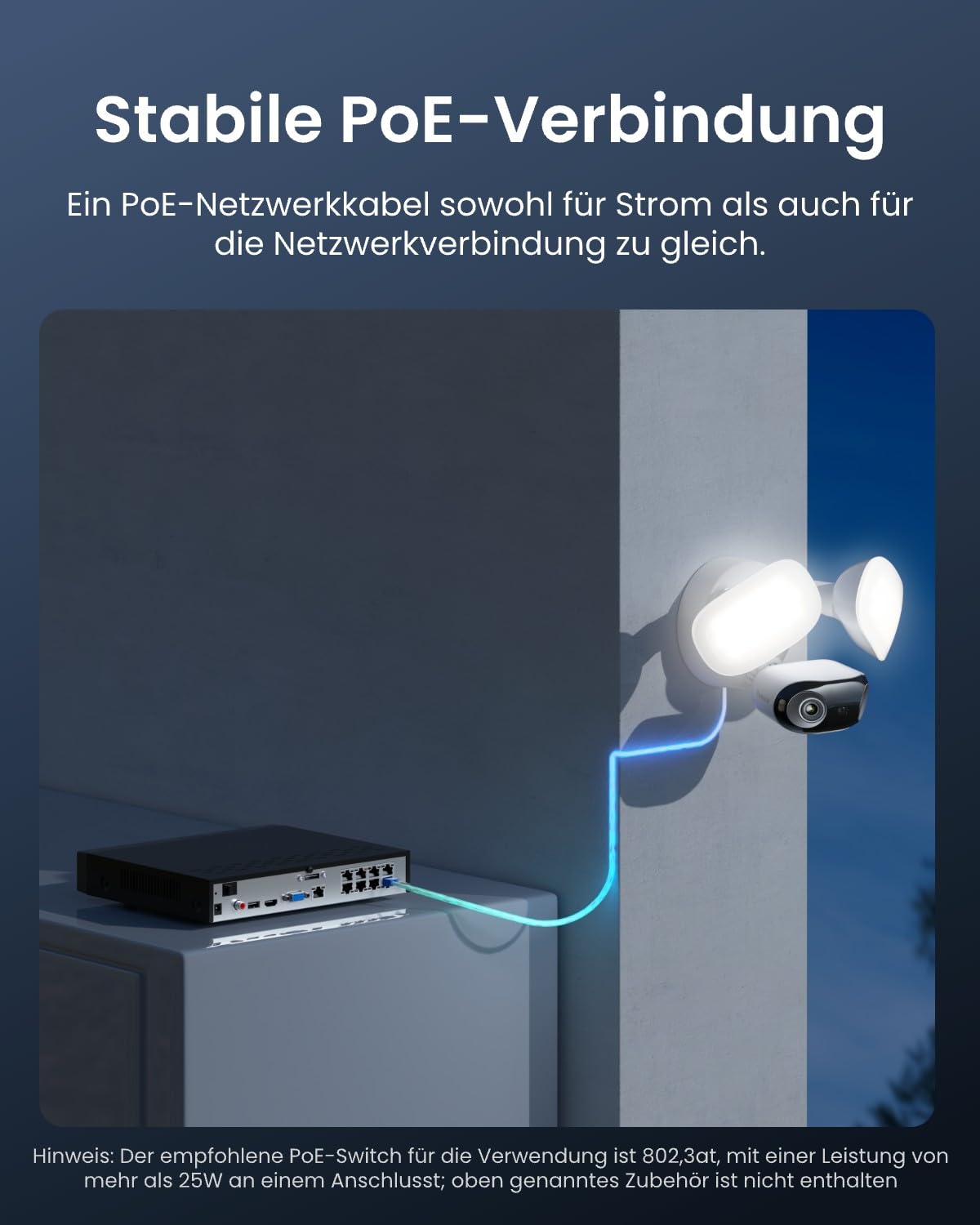 Reolink 16MP PoE Kamera Außen mit 180° Dual-Lens, Elite Pro Floodlight PoE | PoE Überwachungskamera Aussen mit 2800 Lumen Beleuchtung, Vollfarb- & IR- Nachtsicht, Smart-Erkennung, Bewegungsspur