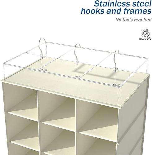 Miniatura 6 de coastal rose Organizador colgante de armario de zapatos, 30 secciones organizadores colgantes de armario y estantes de almacenamiento con 6