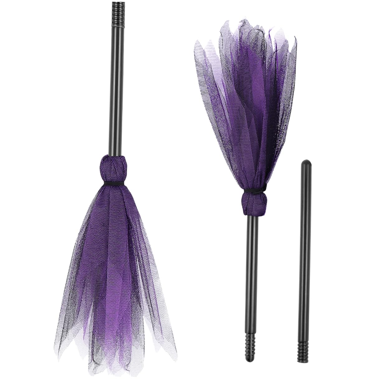 KOMBIUDA 2pcs Witch Broom Halloween Costumes for Cosplay Broom Toy Halloween Costume Masquerade Decorations Halloween Hanging Prop Witch Supplies Hanging Witches Prop Broom Cloth
