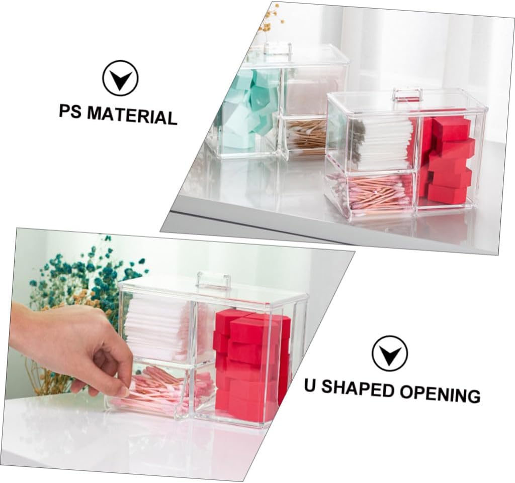 Cotton Swab Container Swab Box Lid Toothpick Storage Case Storage Box Lid for Home Vanity