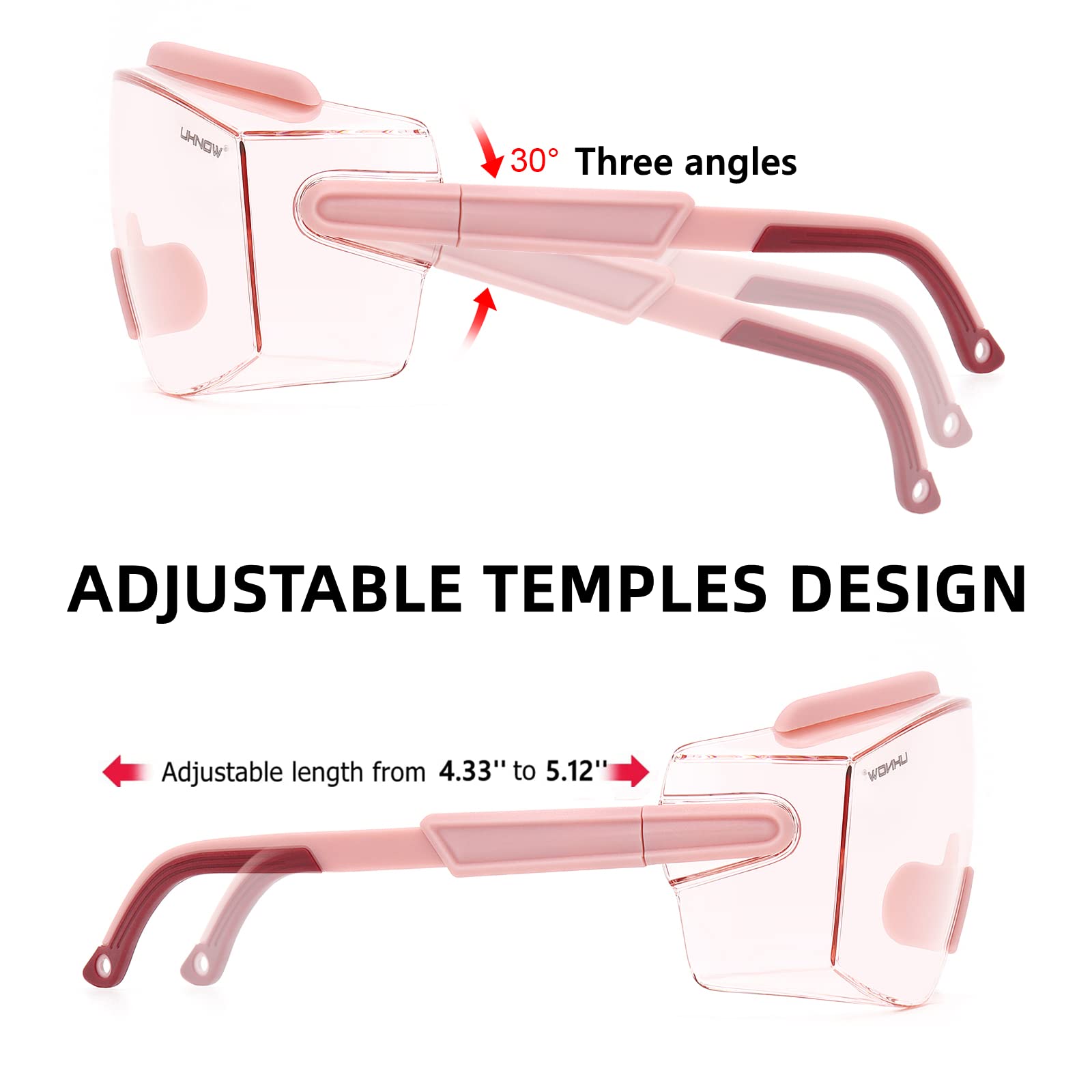 UKNOW Gafas de seguridad sobre lentes, gafas de seguridad para hombres y mujeres
