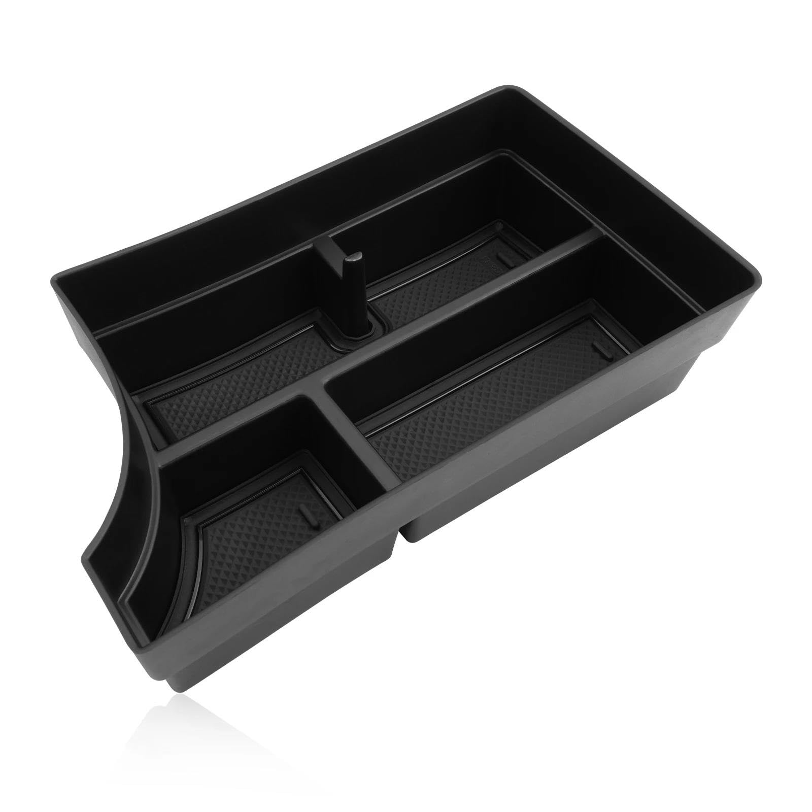 TOPOLVLCKC Armrest Storage Box For Hyundai Kona SX2 Hybird PHEV 2024 2025 Car Armrest Box Storage Central Control Original Container Accessories (Black)