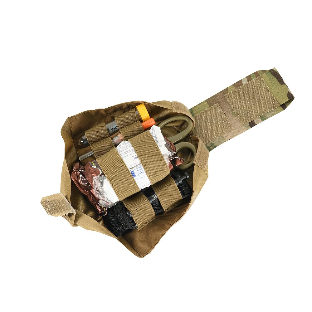 M-Tac Bolsa táctica pequeña Elite – Molle Laser Cut IFAK – Organizador de primeros auxilios Cordura 500D, extracción vertical, bolsa de emergencia militar, multicámara