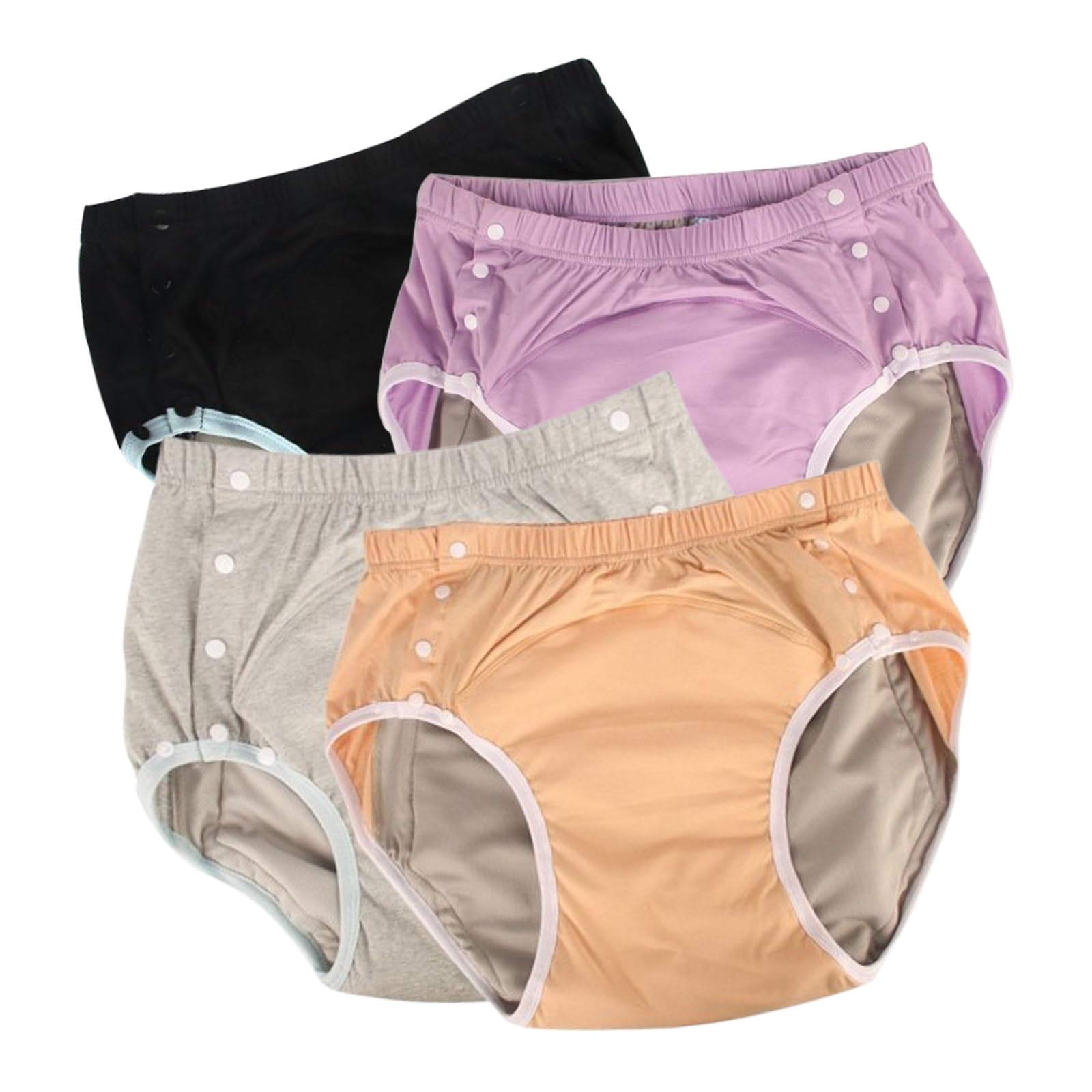 4 Stück Stoffwindeln für Erwachsene,Inkontinenz Höschen Waschbar Wiederverwendbare Stoffwindeln Inkontinenz Pants für Erwachsene Windeln Auslaufsichere Unterwäsche(Large)