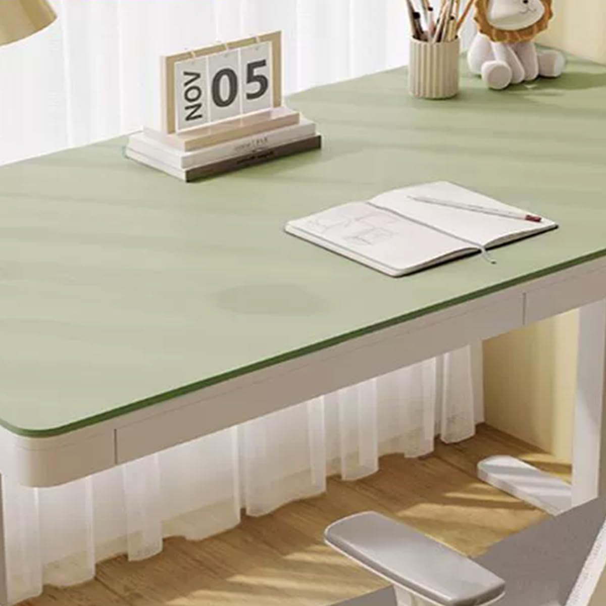 Alfombrilla de escritorio, protector de mesa de piel sintética PU, alfombrilla antideslizante para computadora de oficina, almohadillas de ratón impermeables grandes para juegos para trabajo, hogar