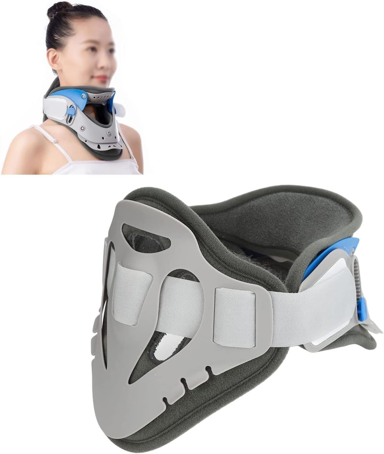 Nackenbandage Halskrause Nackenstütze Halsbandage Haltungsentlastung Wirbel Verstellbare Halskrause Verstellbare Unterstützung zur Schmerzlinderung Zahnspange zur Schmerzlinderung