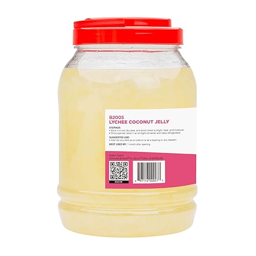 Miniatura 3 de Tea Zone B2005 - Gelatina de coco de lichi para bebidas, dulce, cobertura de helado, tarro (8.8 libras)