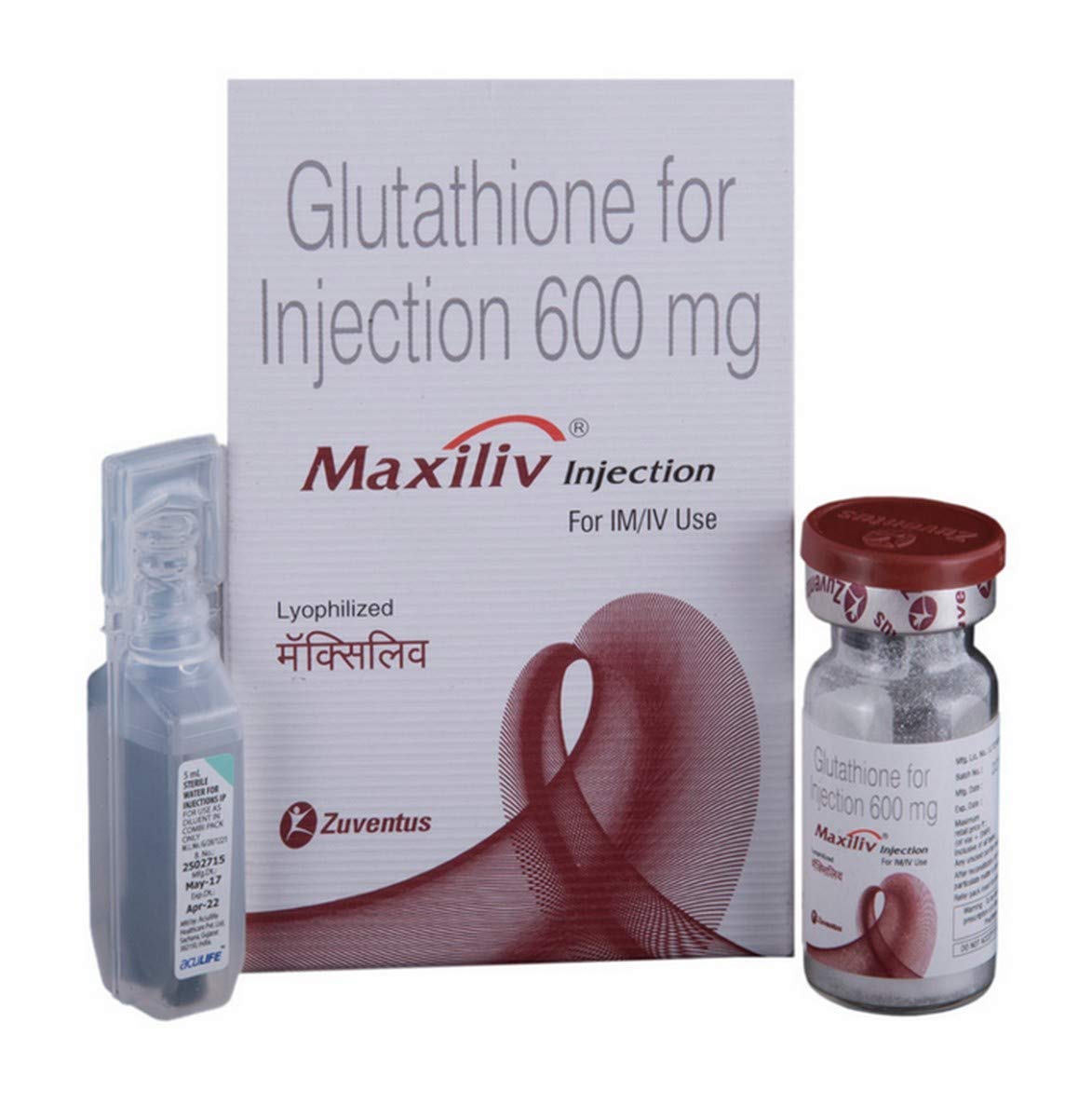 glutathione iv cost in india MAXILIV 600mg