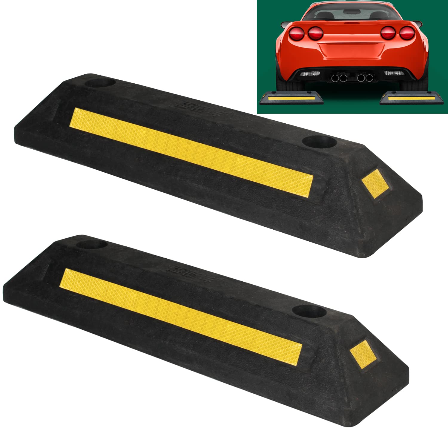YYDS Parking Stopper for Garage 2Pcs Garage Car Stopper 