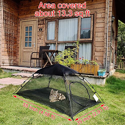 OUTINGPET Mini Cat Tent Outdoor Playpen Pop Up Pet Cat Enclosures Portable Sunshade and Anti-UV Cat Playhouse for SUV… - Image 2