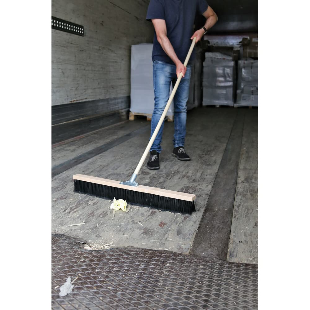 Scopa Industriale nera cm.80 setole dure da esterno - Cartone 6 pezzi.