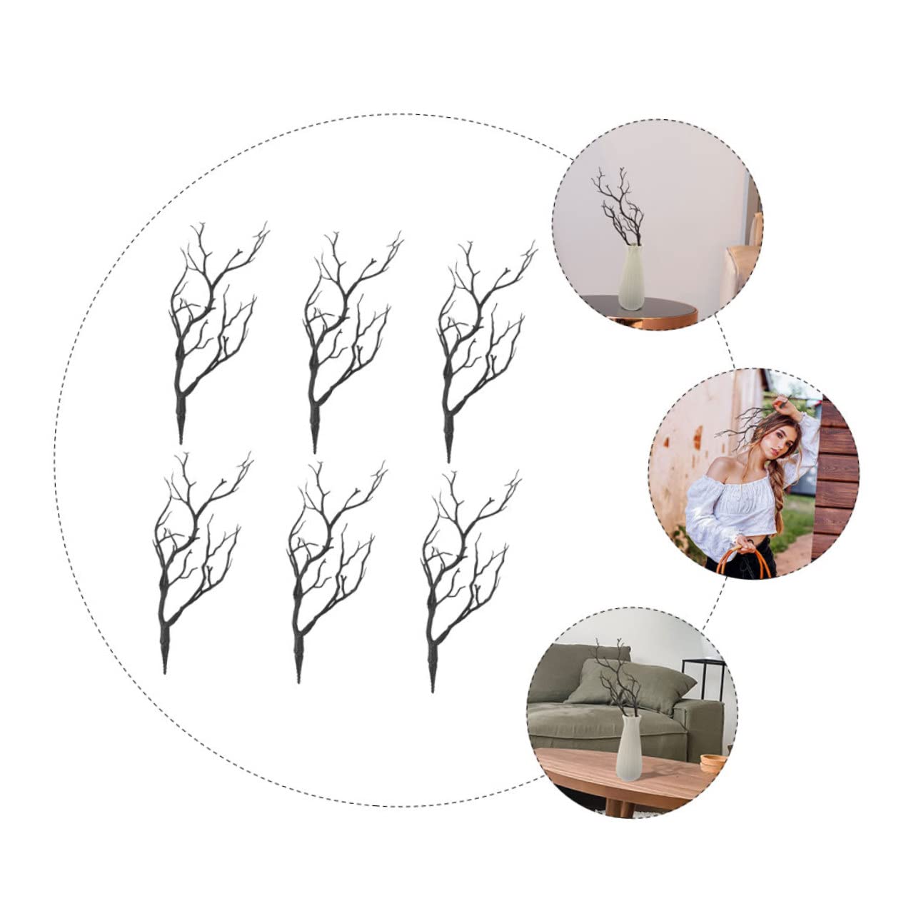 Zerodeko 18pezzi Rami Artificiali Plastica Per Decorazioni Natalizie e Halloween Accessori Finti Per Vasi e Scenografie Rami Decorativi Per Casa e Ufficio