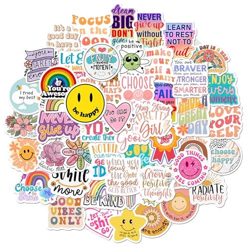 BEATRI Inspirational Stickers 50Pcs Emotional Support Waterproof Vinyl