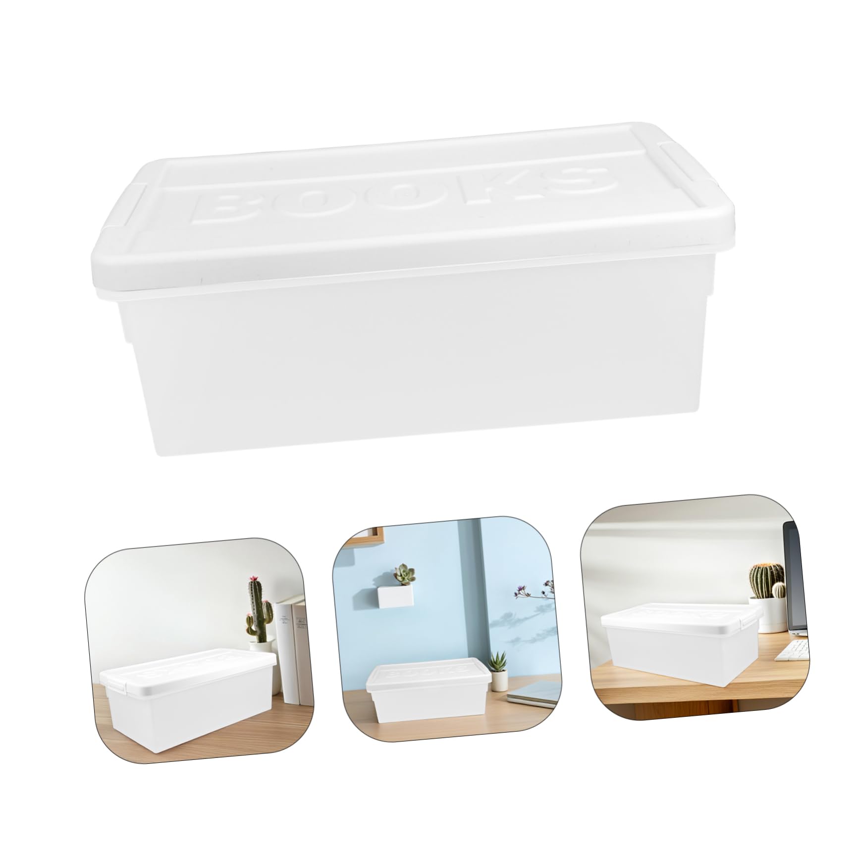 SOLUSTRE Scatola Organizer con Contenitore Multifunzionale per Libri Snack e Giocattoli Design Moderno e Versatile per Ufficio e Casa