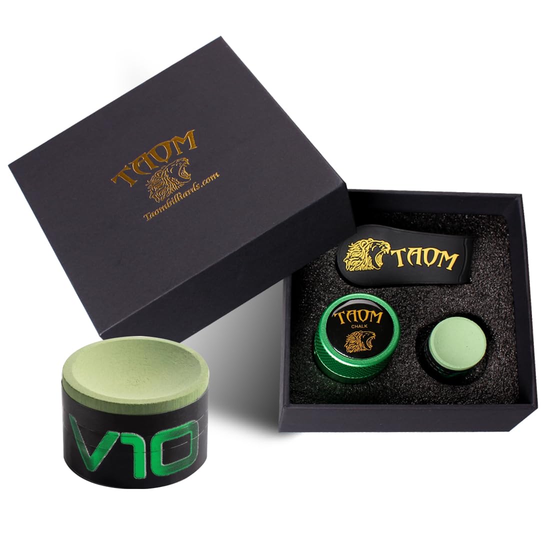 TAOM Upgrade Pool Chalk Holder Round Shaped Practical Tool Billiards Accessories Magnetic Mini Chalk Tip Case Container Round Box Billiards,Cue Tip Tool Scuffer Shaper