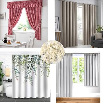 100 pcs Plastic Curtain Hooks Gliders, Mute Rod inner rail track Slides Rollers,Caravan Curtains Hooks,Curtain Track Runners for Window Door Shower Curtains