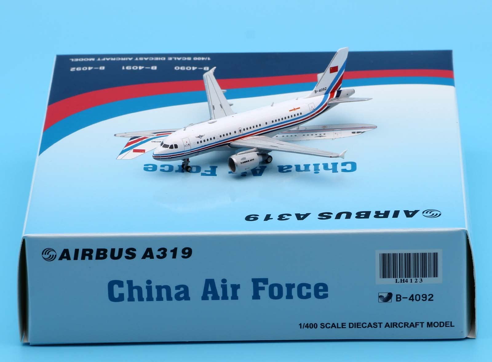 JC Wings 1:400 LH4123 China Air Force Alloy Collectible Plane Gift Airbus A319 Diecast Aircraft Jet Model Reg:B-4092