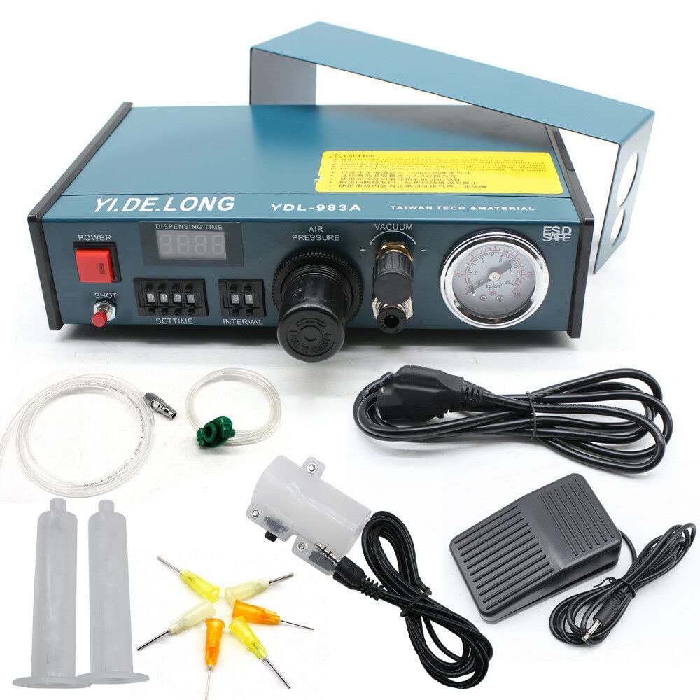 220V Automatic Glue Dispenser Solder Paste Liquid Controller Dropper Professioneller Präziser Klebstoffspender Flüssigkeitsspender YDL-983A