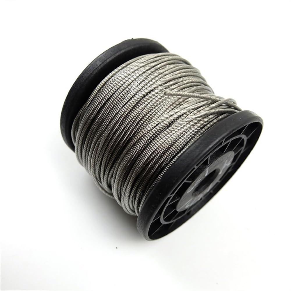Alambre para jardín, Cuerda de alambre flexible recubierta PVC acero inoxidable 304 0,5 a 3 mm: colgar ropa, plantas, cortinas, decoración(3mm)