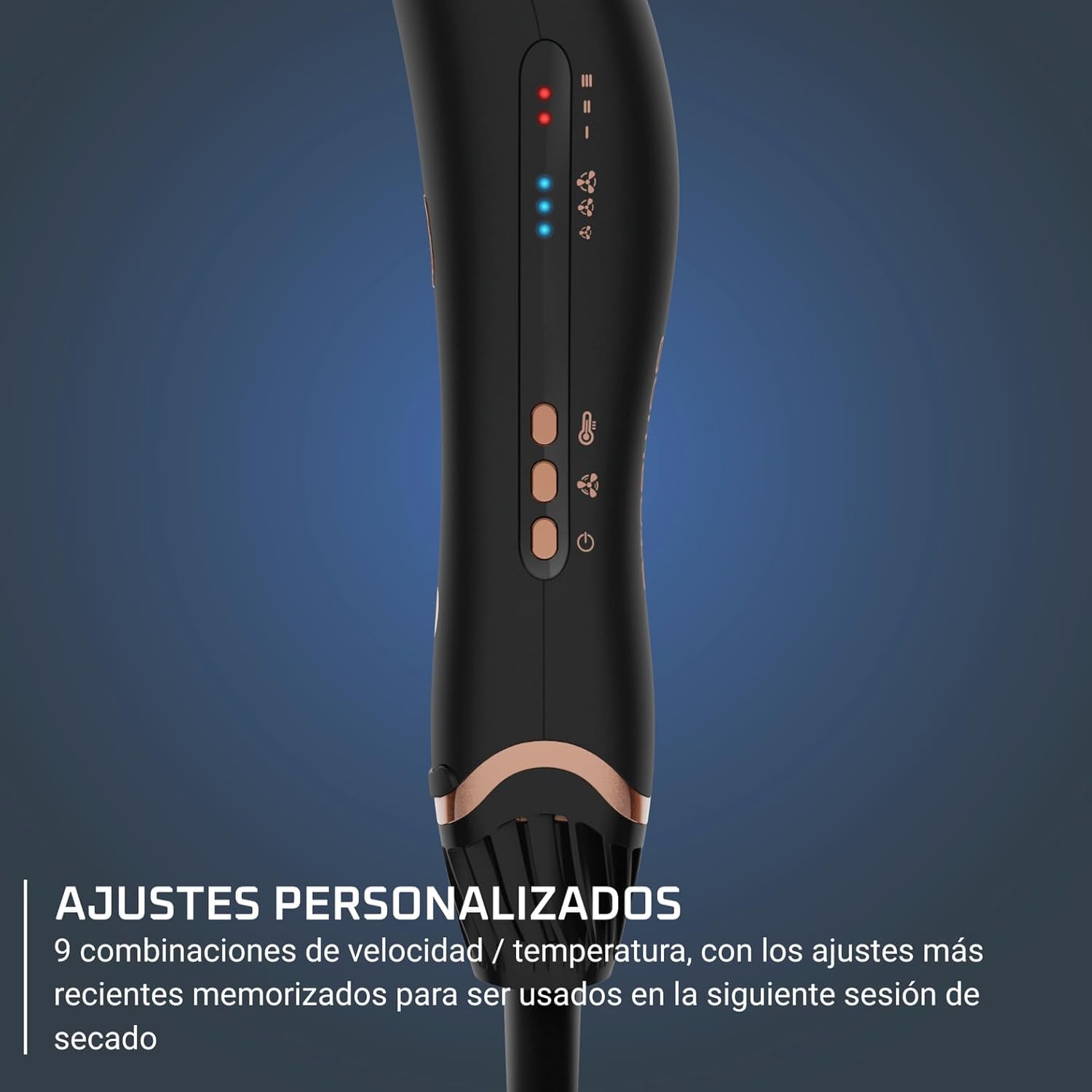 Rowenta Air Motion - Secador de pelo con efecto Coanda, diseño ergonómico y ligero, motor de alta velocidad, aire frío, 1300W de potencia, incluye neceser, CF8C20E0
