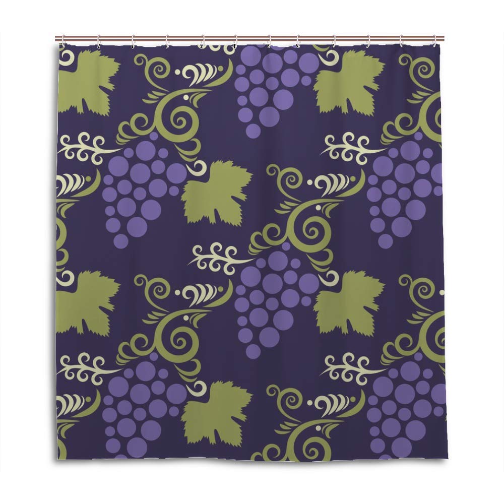 Rideau de douche en polyester violet au design ethnique et moderne