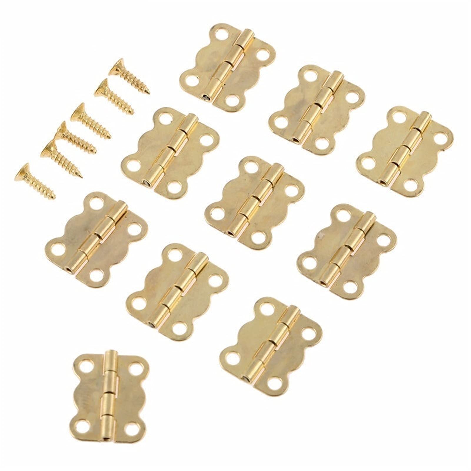 Nvsfzgiyg Red Bronze Hinge, 50Pcs Antique Cabinet Furniture Accessories Jewelry Boxes Small Fittings For Cupboard 1613Mm(Red Bronze)