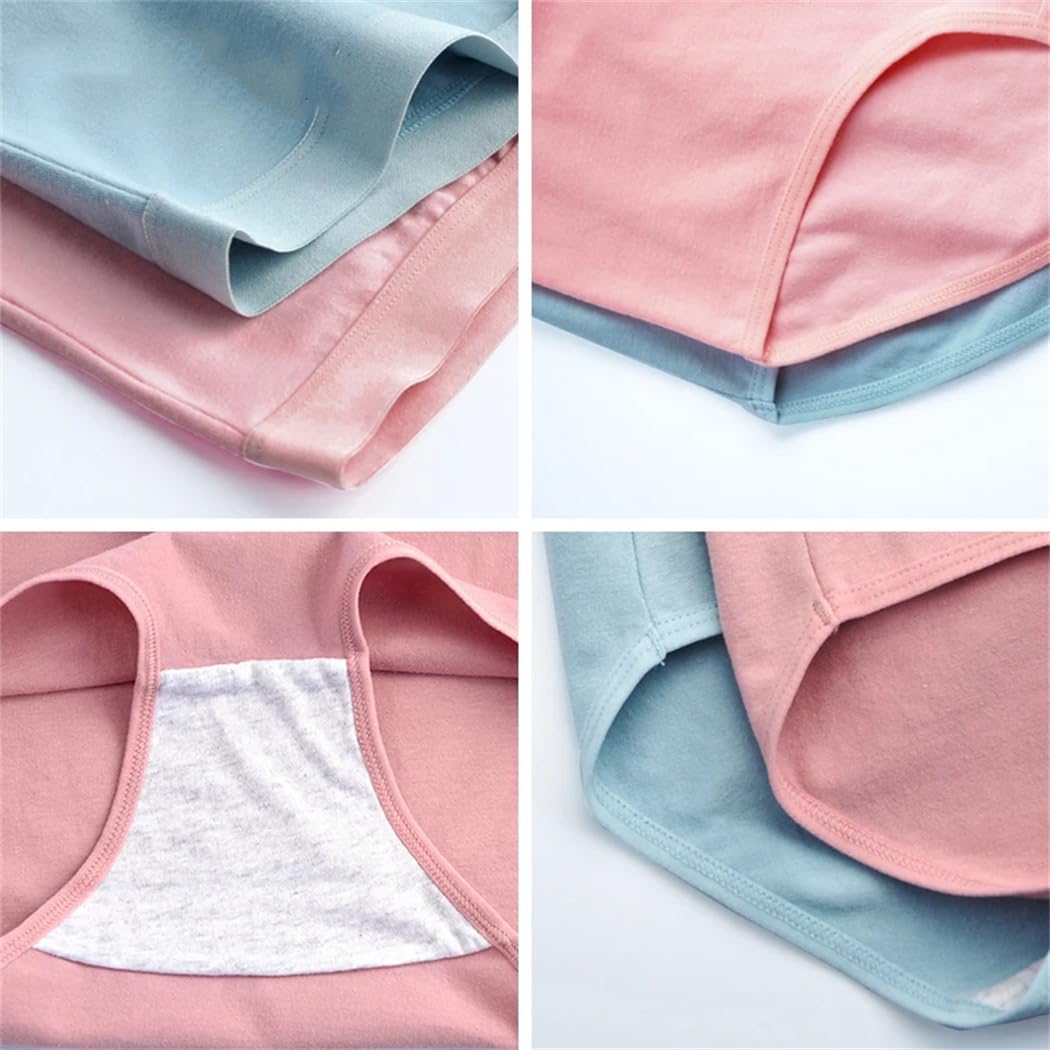 Donne 2 Pz Biancheria Intima In Cotone A Vita Alta Mutandine Comode Tinta Unita Mutande Slip Lingerie
