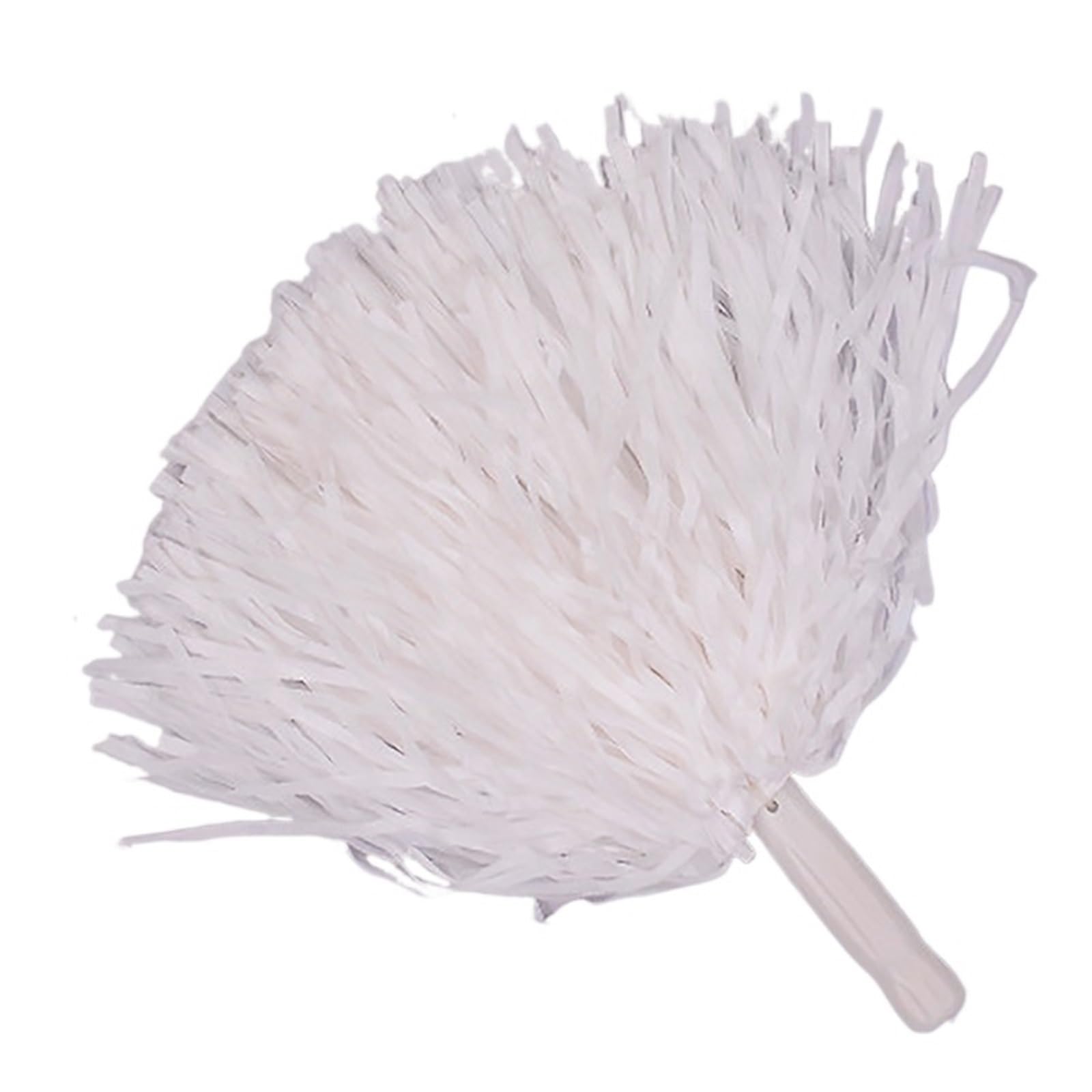 Cheerleader Pom Poms Dance Sports Match and Vocal Concert Decorator Cheerleading Cheering Flower Pom Poms(White)