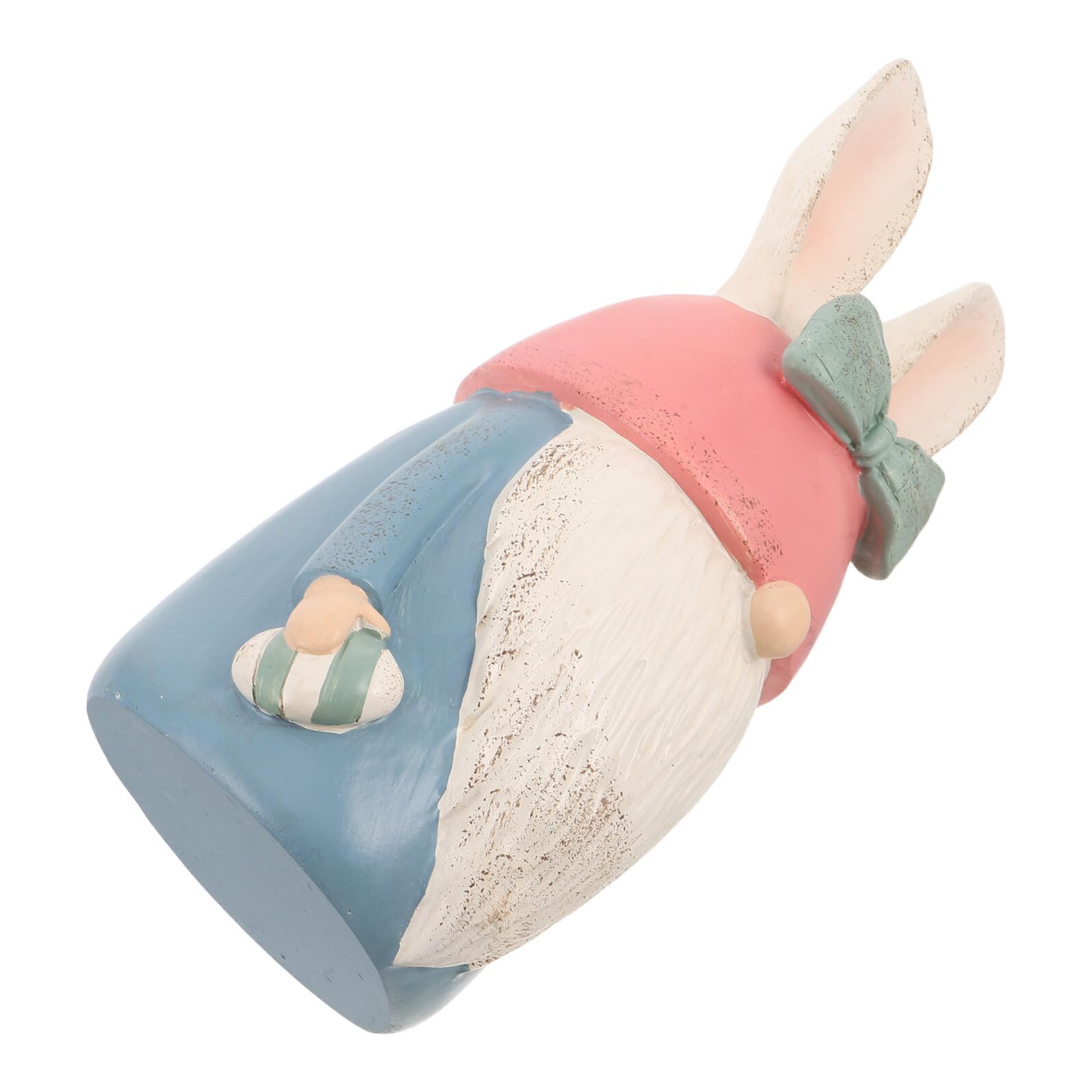 Toyvian Adorno de Conejo de Pascua sin Rostro de Resina Azul para Decoración de Mesa Primaveral, Figura Pequeña para Estanterías y Bandejas Escalonadas, Decoración Rústica para Hogar