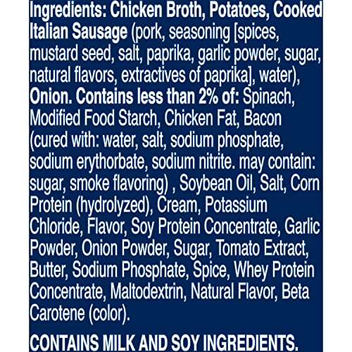Image of Progresso Rich and Hearty, Italian Sausage and Potato Canned Soup, Gluten Free, 18.5 oz (Pack of 12)