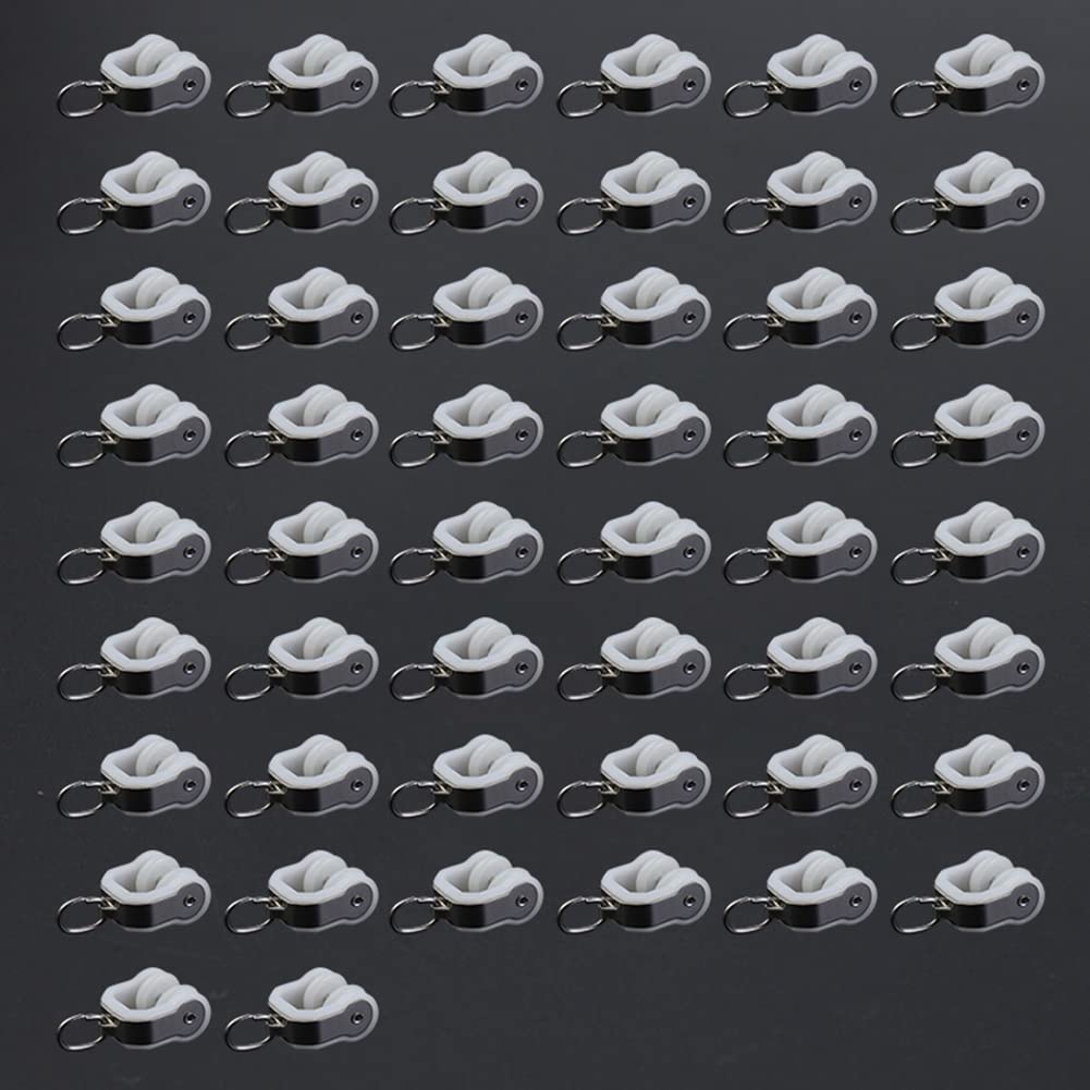ZSHINE Aluminium Alloy Curtain Rail Pulleys Runners (50 PCS)