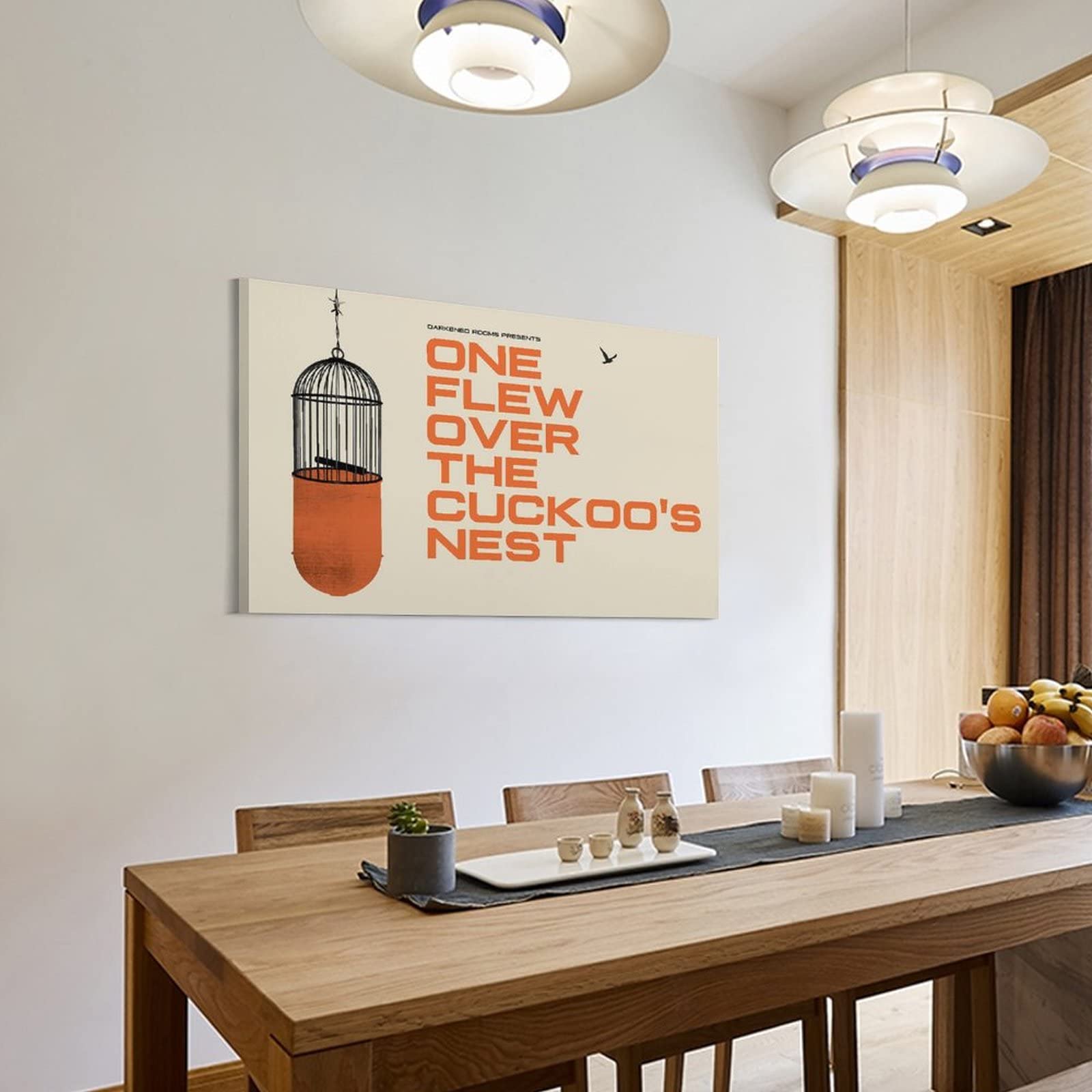 Poster di film commedia classica One Flew Over The Cuckoos Nest, decorazione da parete, per soggiorno, camera da letto, 50 x 75 cm