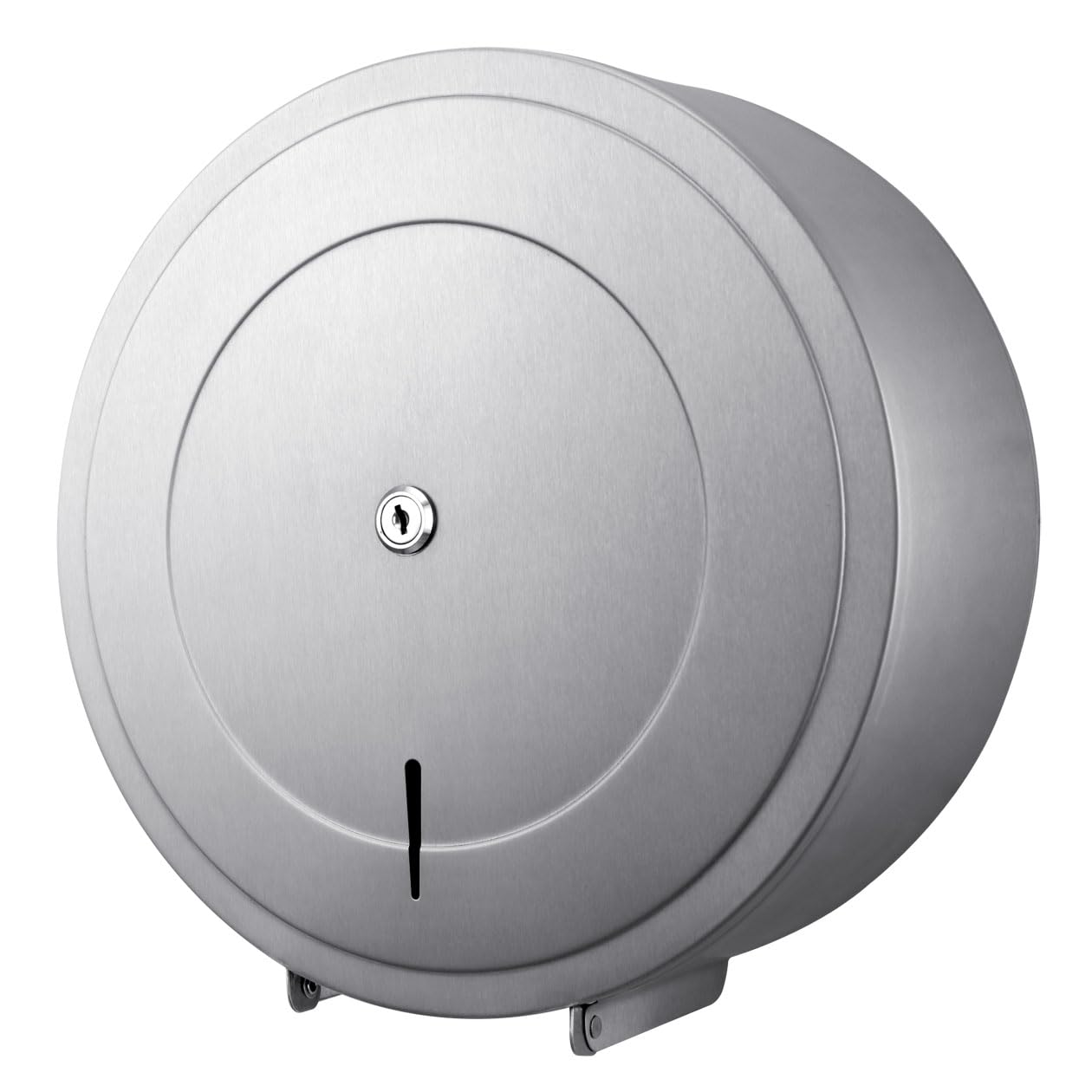 Jumbo Toilet Roll Dispenser - Paper Toilet Tissue Holder - Brushed Stainless Steel Finish