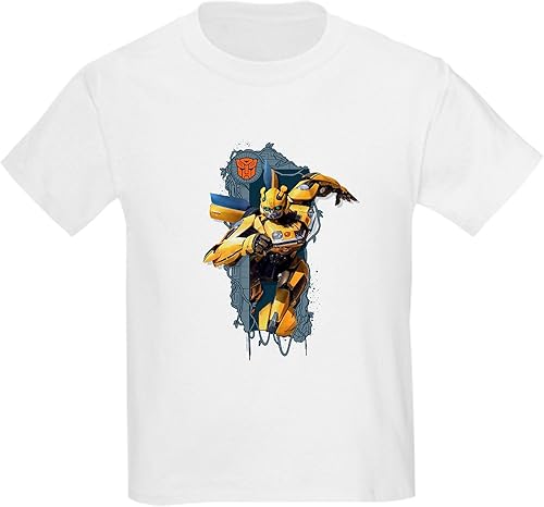 CafePress Transformers 7 Bumblebee Charging T Shirt Kids Camiseta de algodón
