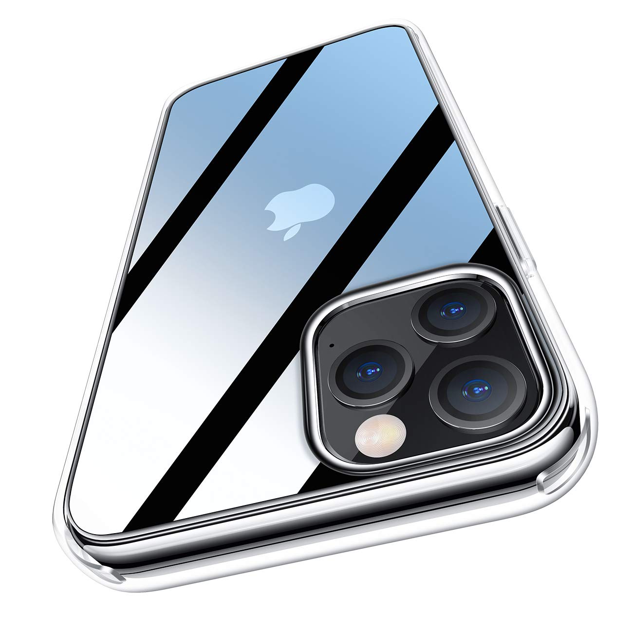 MeifignoHD Hybrid Case Compatible with iPhone 12 and Compatible with iPhone 12 Pro, Transparent and Anti-Yellow, Soft Bumper Mobile Phone Case for iPhone 12/12 Pro 6.1 Inch, Transparent