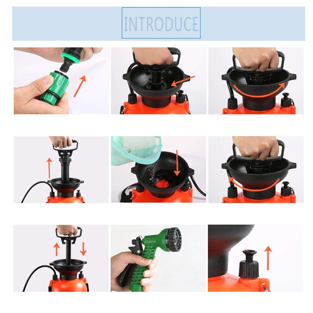 Attrezzature agricole per spruzzatore pneumatico manuale Mini Irrigatore manuale multifunzione per irrigazione del giardino(5L)
