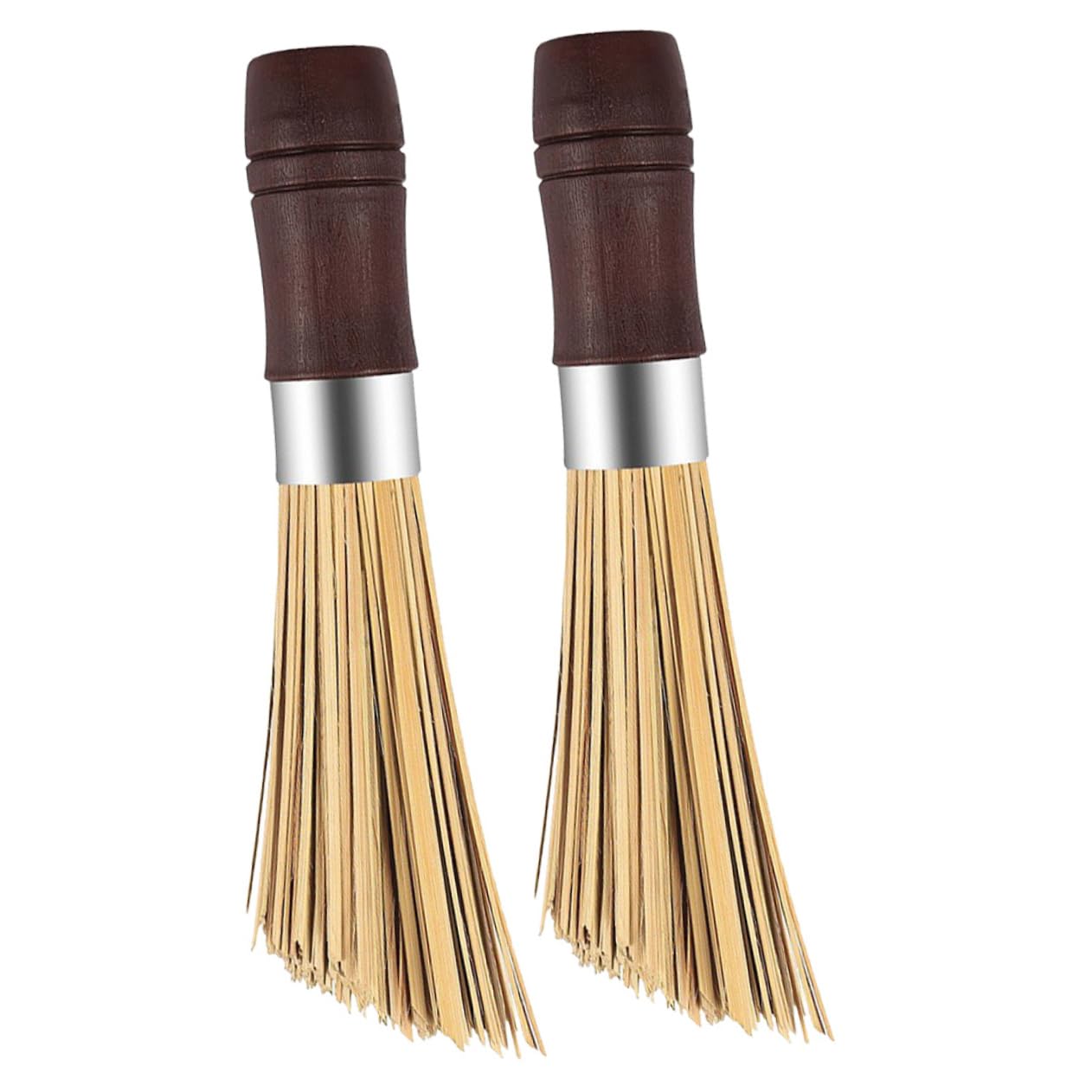 Happyyami Practical Bamboo Pot Brush Dish Scrubber Handle Kitchen Cleaning Accessories