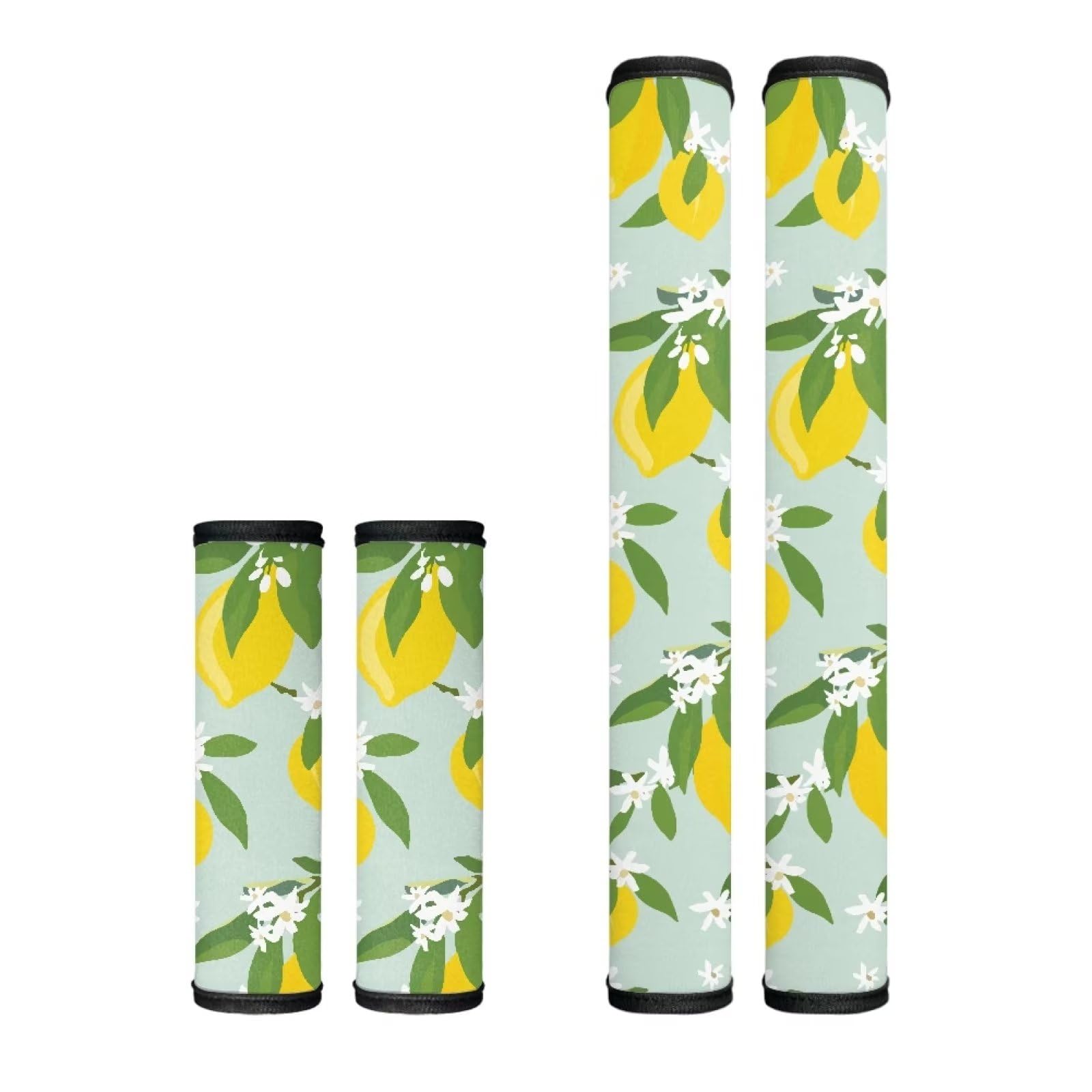 Dreaweet Lemon Kitchen Decor 4 Pieces Refrigerator Door Handle Covers Washable Kitchen Appliance Handle Covers for for Fridge Microwave Oven Dishwasher,Keep Your Kitchen Appliance Clean
