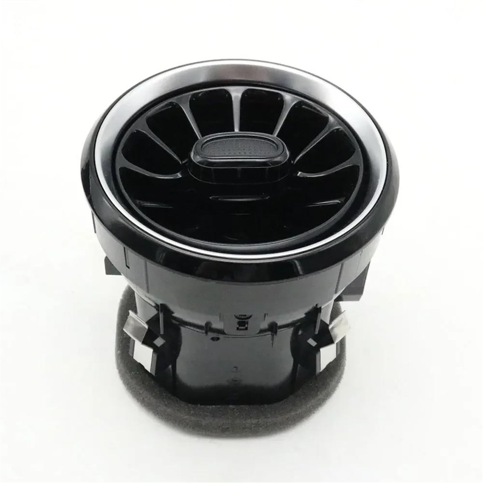 SKINII per VW per Caddy 2004-2010 Bocchette Aria Condizionata Auto Cruscotto Anteriore Centrale Uscita A/C Turbo Modificato Trim Aria Condizionata Auto Bocchette(1pcs Silver Black)