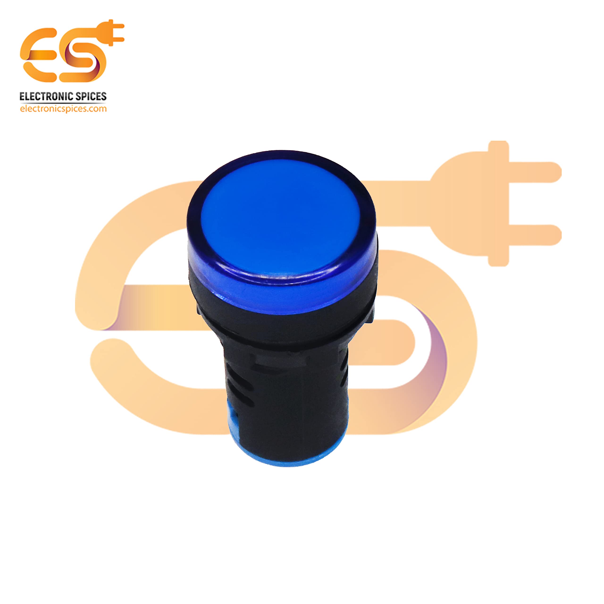 Electronic Spices 220v 20ma Ac Flush Panel Mount Led Indicator Light Blue Color - Image 2 thumbnail