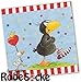 Produktbild DER KLEINE RABE SOCKE 20 Servietten Kinderparty und Kindergeburtstag von DH-Konzept // Rabe Socke mit Ente // Napkins Papierservietten Party Set