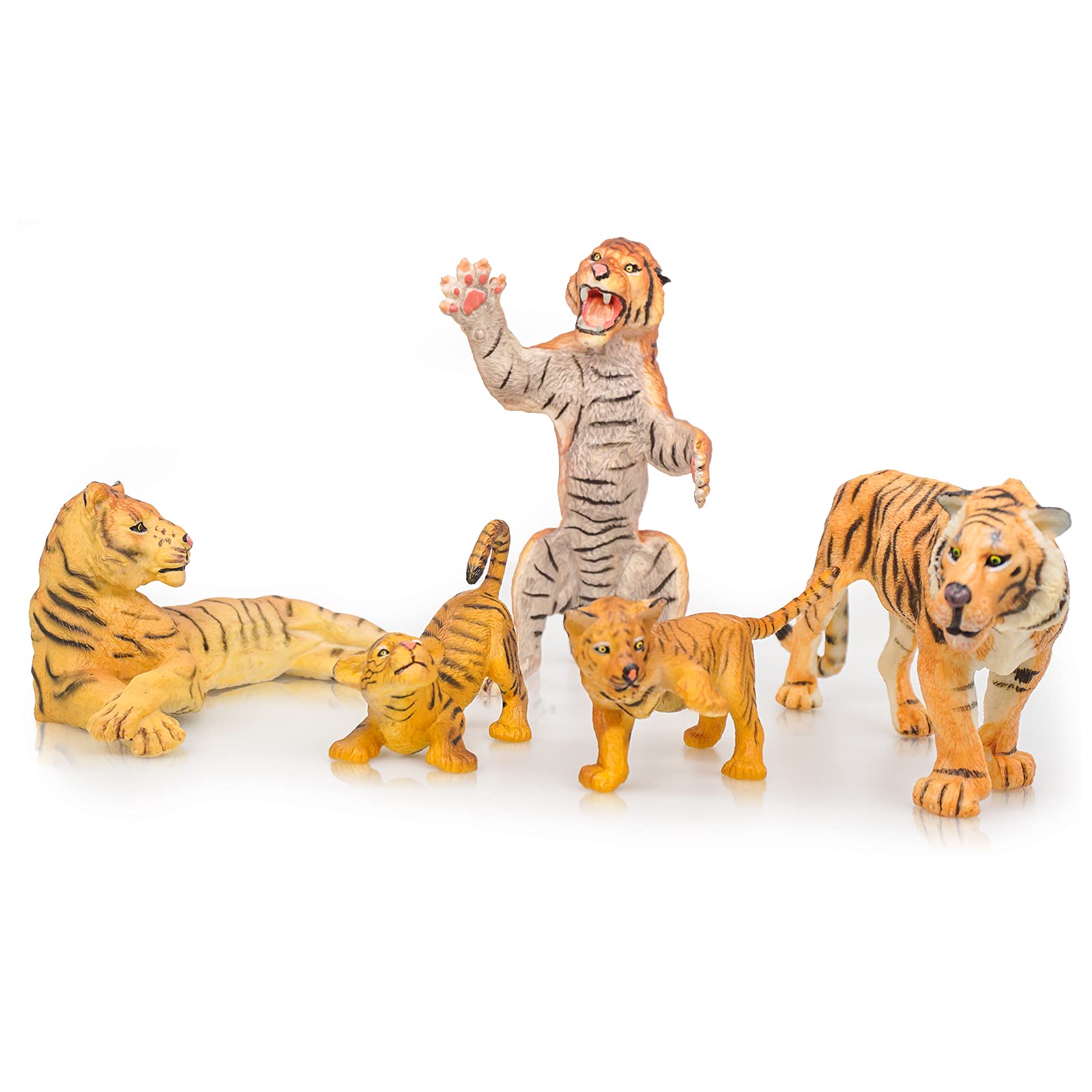 Gugelives Realistic Wild Life Tiger Figurines With Tiger Cub