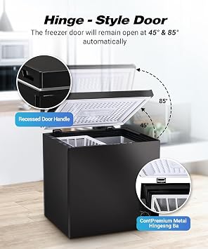 Deep Freezer, 3.5 Cu.Ft Chest Freezer, Small Top Door Deep Freezer