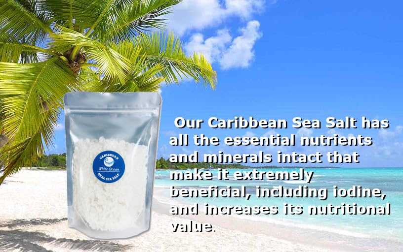 Miniatura 5 de Sal marina real extra gruesa para molinillo del Caribe, 16 onzas, 1 libra, extra limpia, 100% orgánica y natural, con molinillo