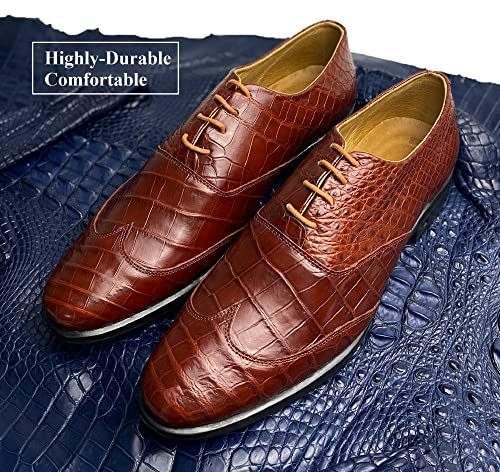 Premium Light Brown Men's Custom Classic Oxford Business Shoes SH06A44