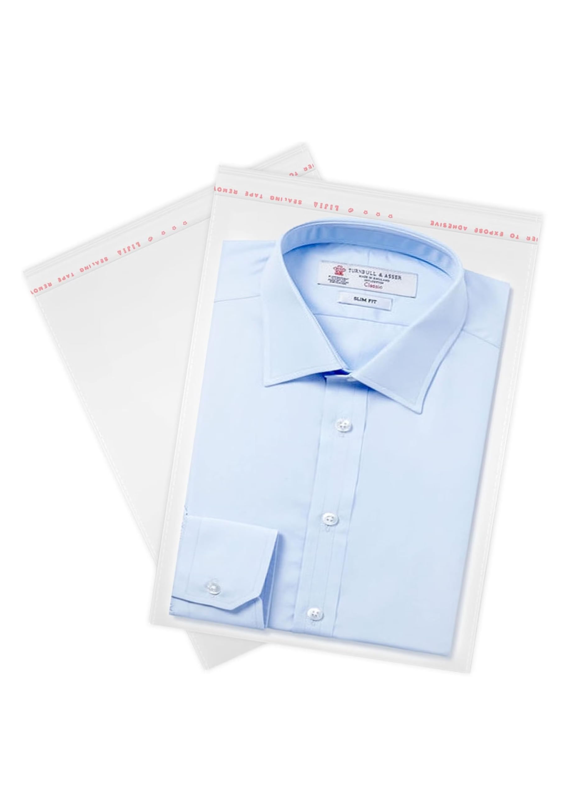 12" x 16" Clear Resealable Poly Mailers Bag | [55 Piece] Self-Sealing Plastic Cellophane Cello Bags for Packaging Shirts, Decorative Wrappers, Party Favors, Art and More