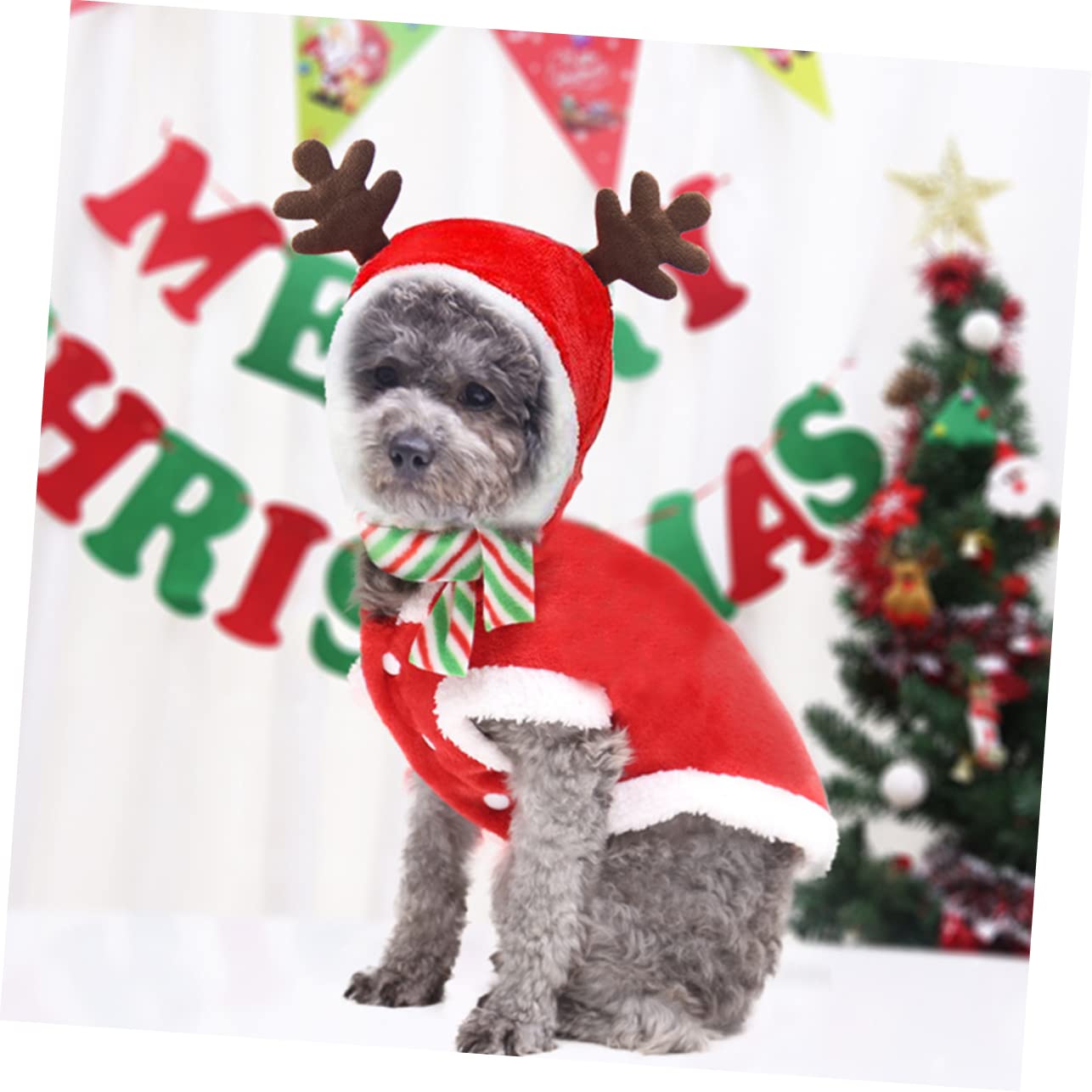 BESPORTBLE 3 Set Di Vestiti Natalizi Per Cani Costume Natalizio Per Animali Domestici Vestito Da Festa Per Cani Tessuto